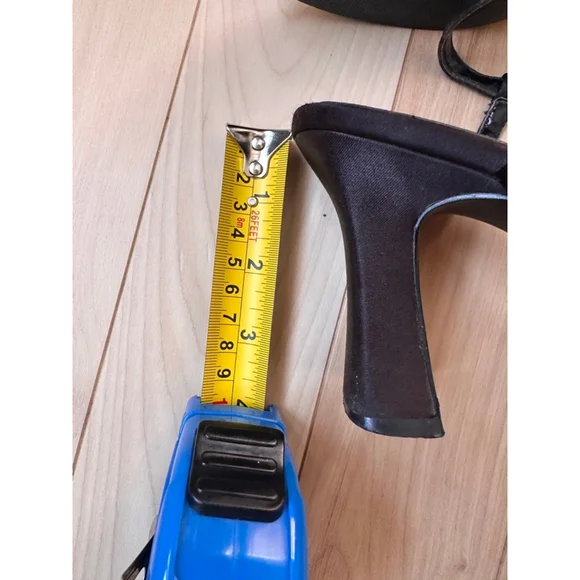 Vintage Transit Satin Mary Jane Heels Size 38 – Rounded Square Toe - Picture 5 of 9